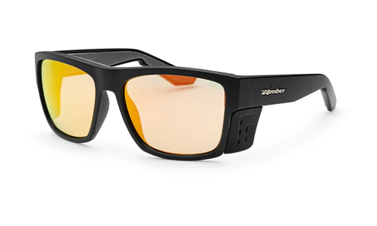 BOMBER CLUTCH Safety - Photochromic Fire Red Orange Mirror